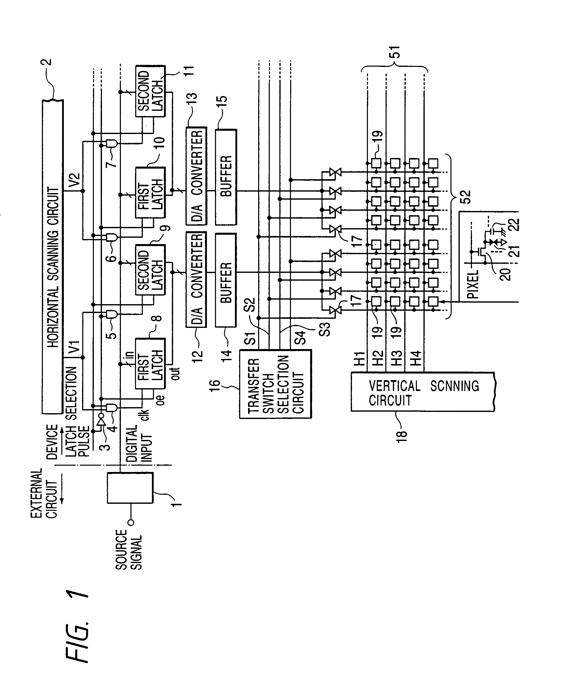 Matrix substrate and display which inputs signal-polarity inverting signals to picture data