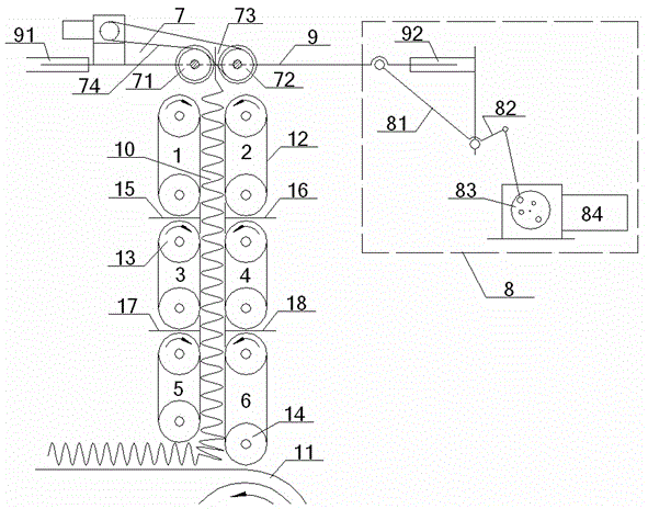 Vertical type net laying device capable of adjusting upright cotton density