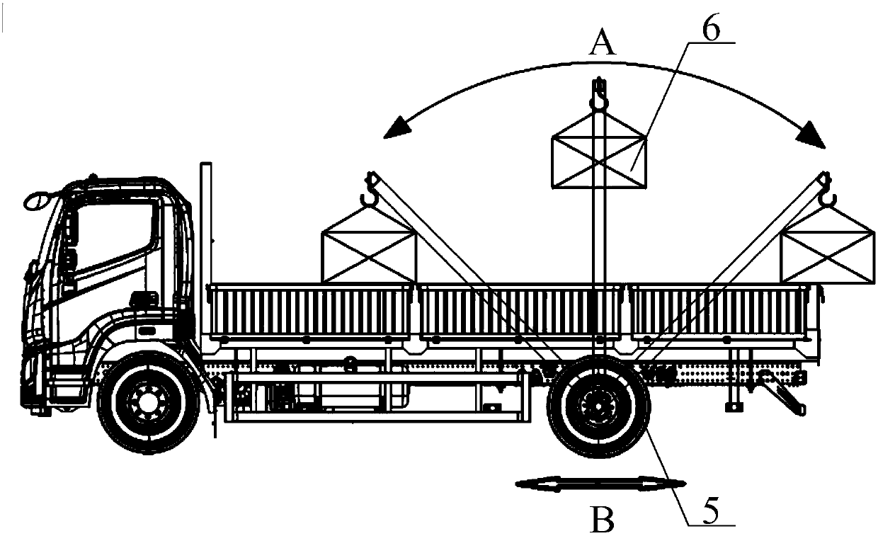 Cargo truck and its cargo loading and unloading device