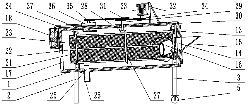 Forage sand filtering and dust removing uniform feeding device for livestock raising