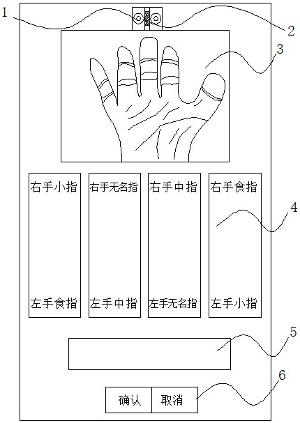 Hand brushing payment intelligent scanning tool and using method thereof