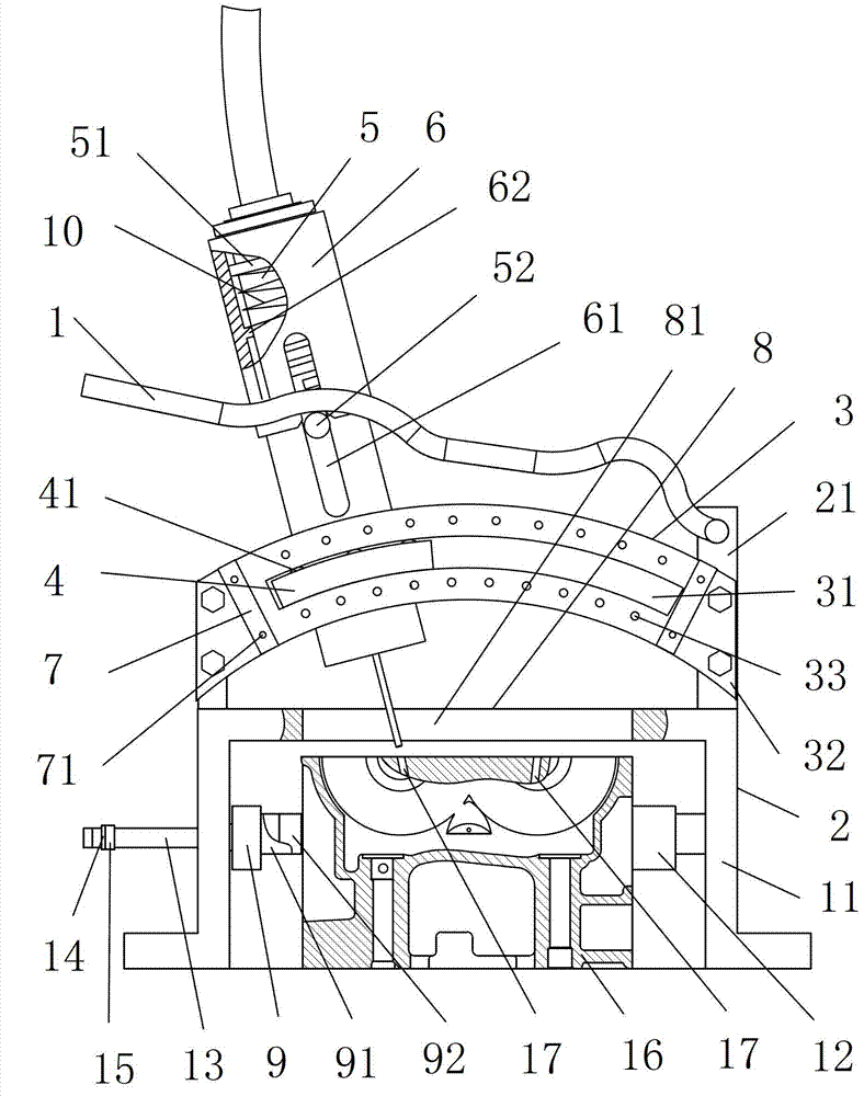 Cylinder head camshaft oil hole chamfering device