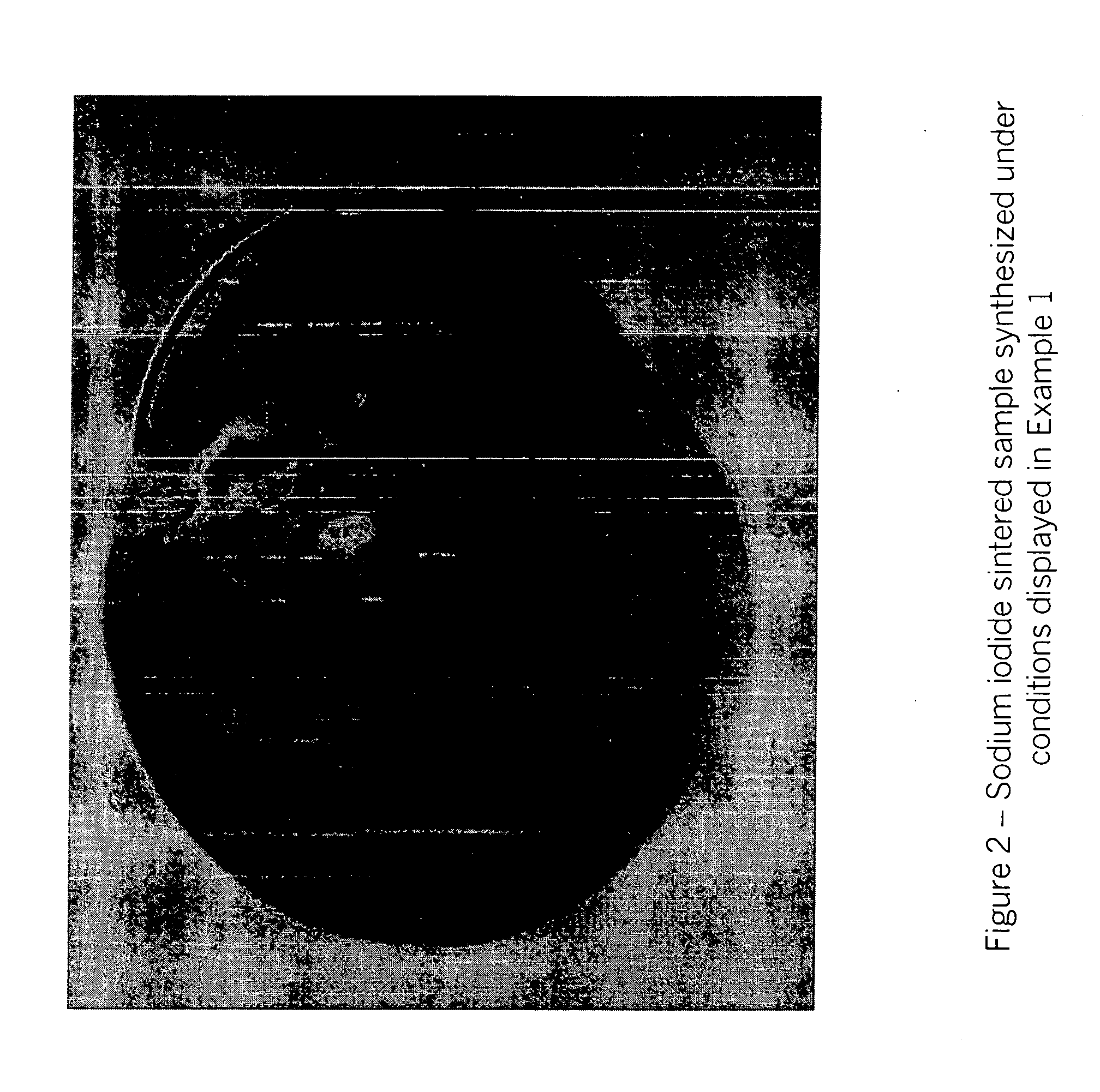 Sintered cubic halide scintillator material, and method for making same