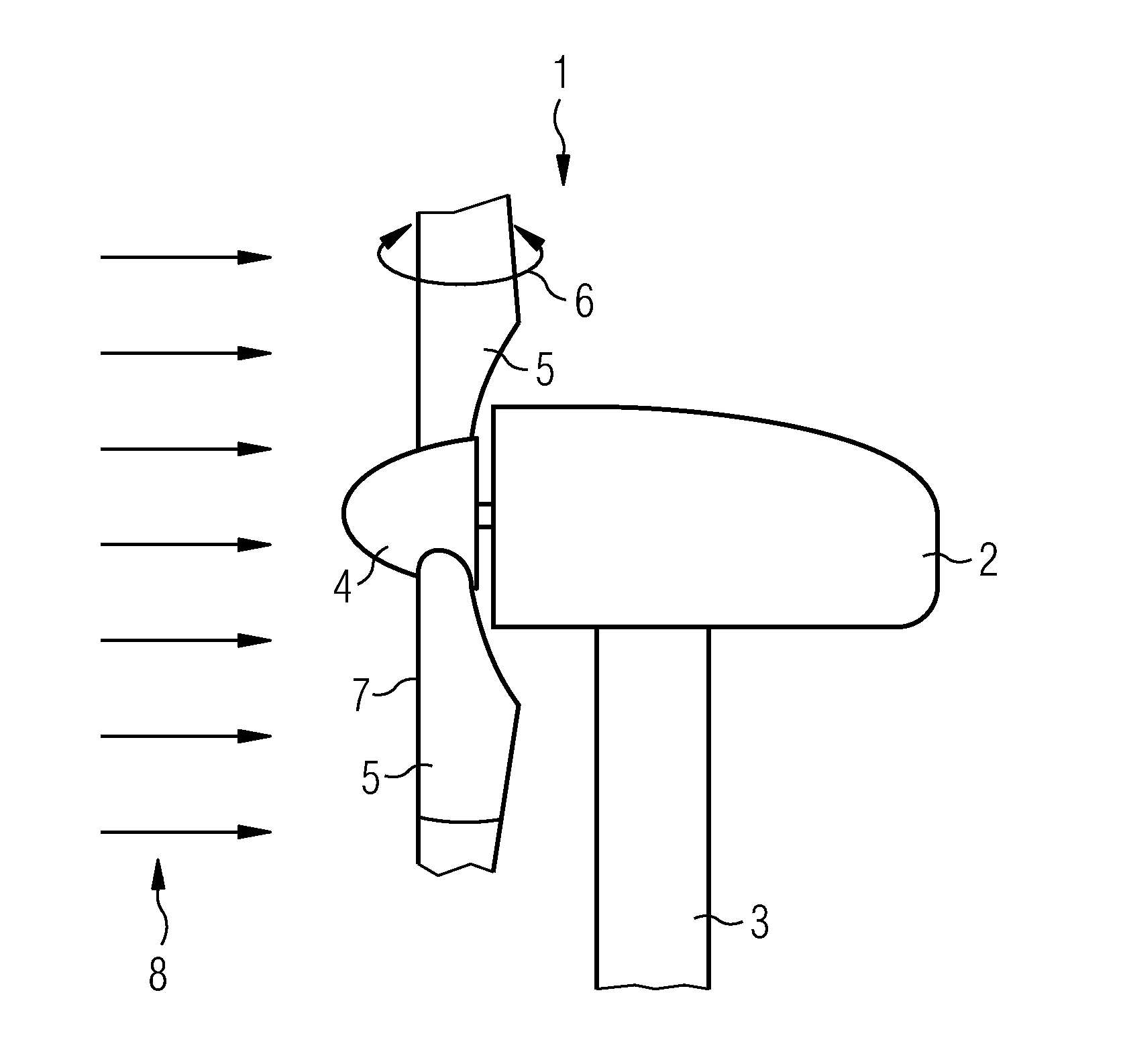 Wind Energy Installation Comprising a Wind Speed Measuring System