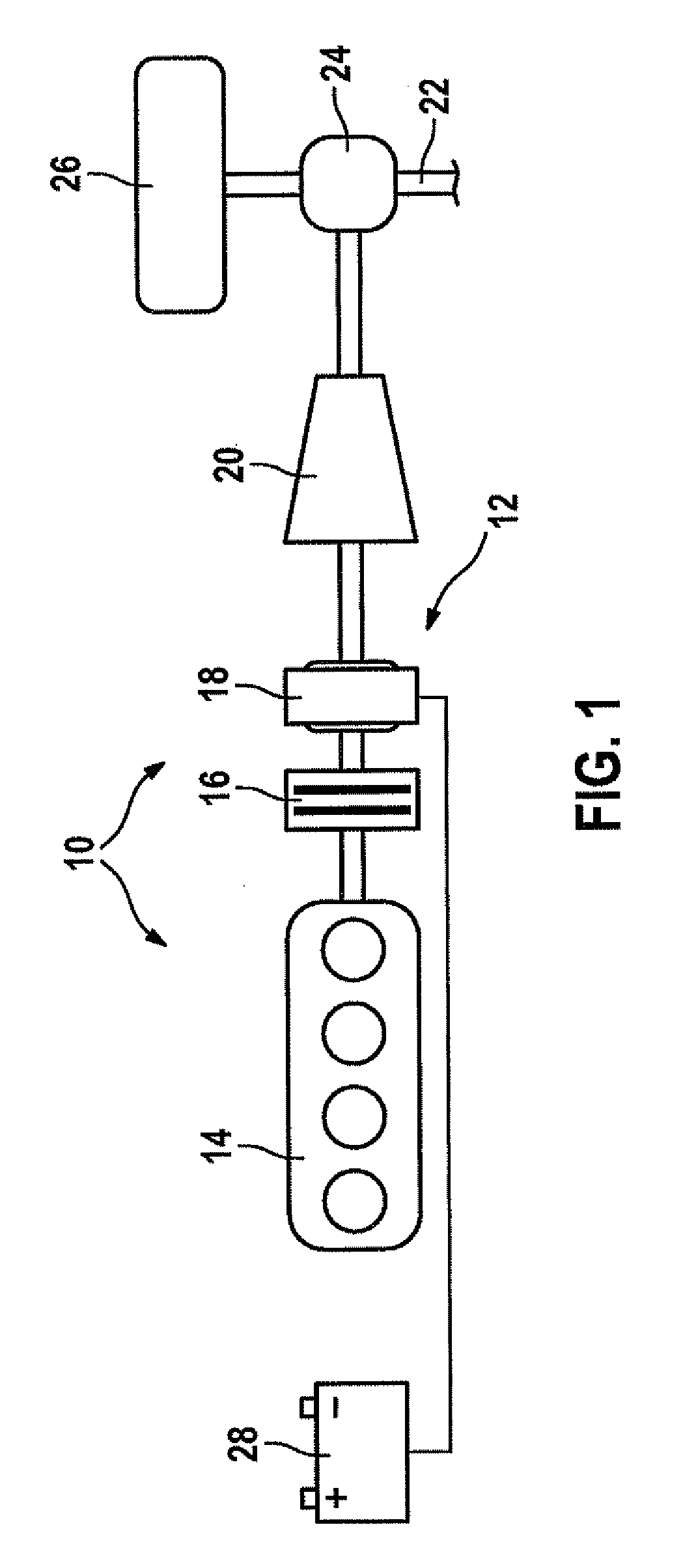 Hybrid drive having a separating clutch which assists a direct start