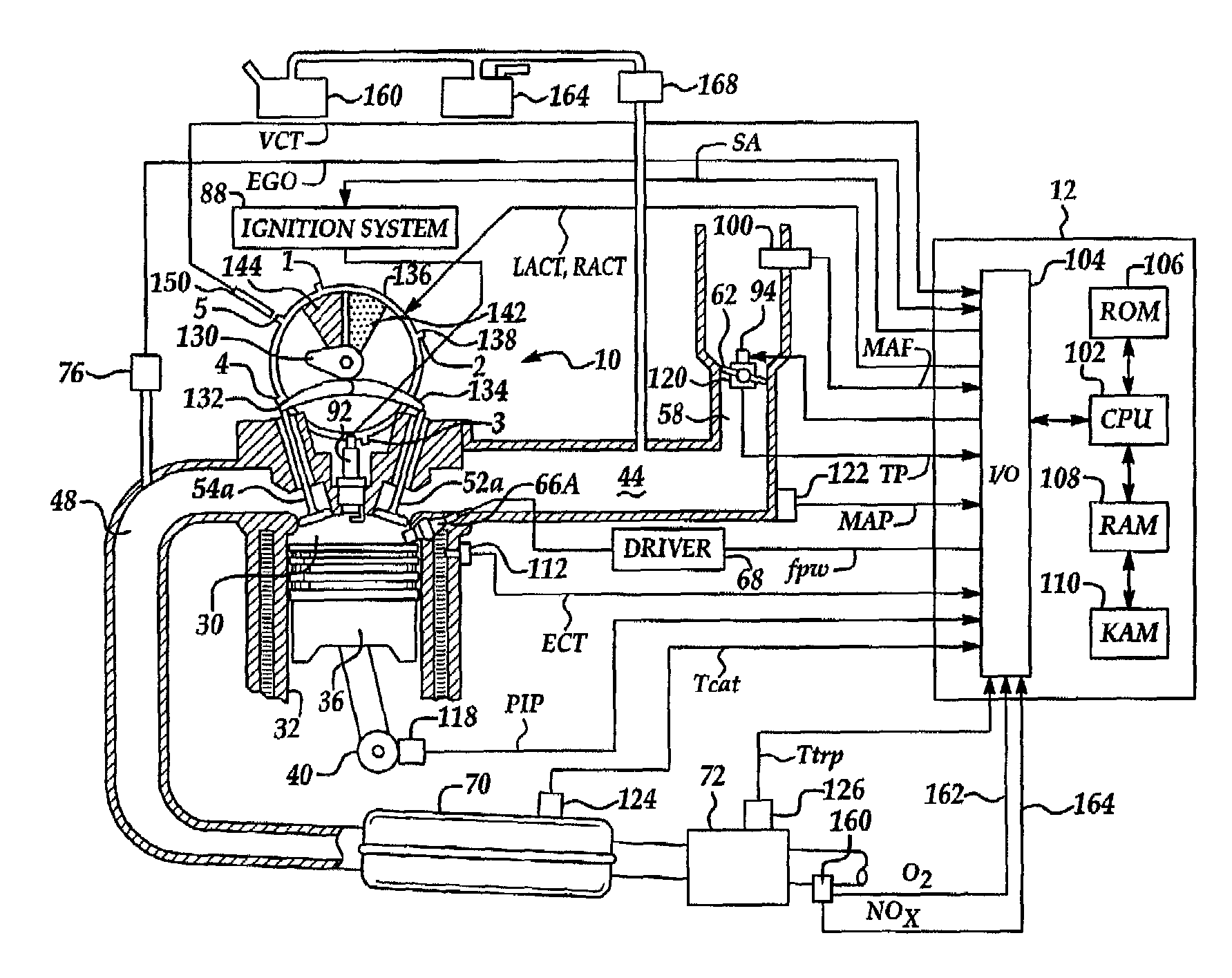 Method for controlling an engine to obtain rapid catalyst heating