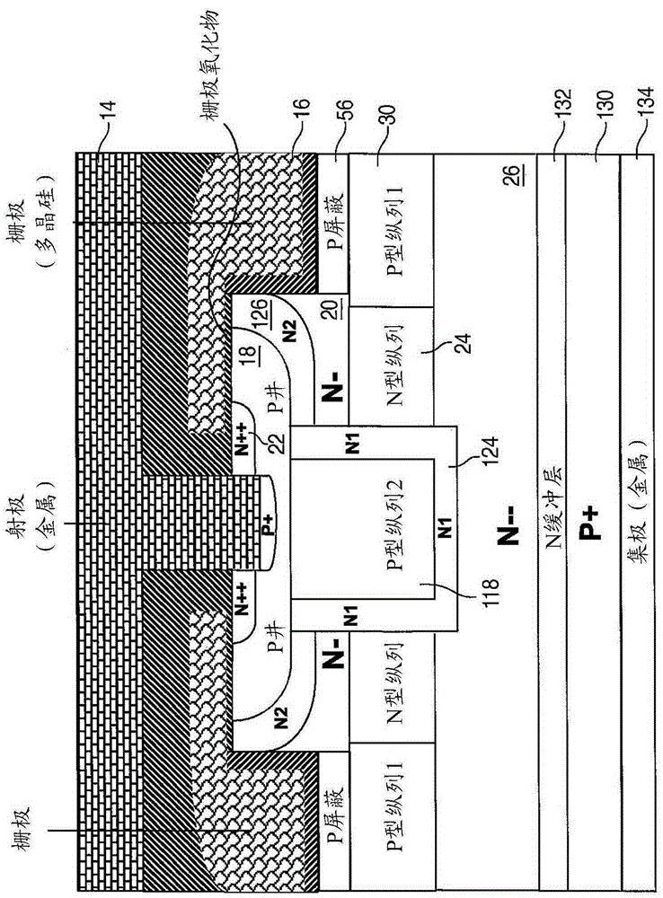 Vertical power mosfet including planar channel