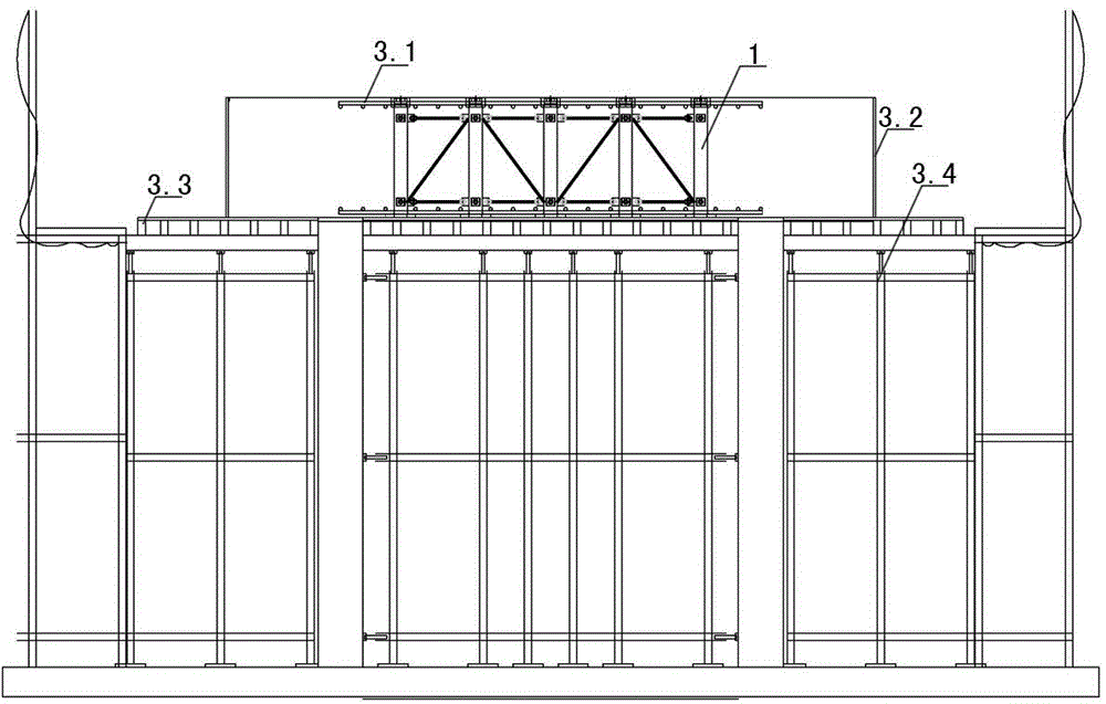 Counter-force plate loading hole construction method and device