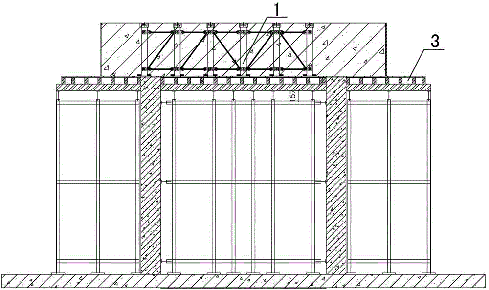 Counter-force plate loading hole construction method and device