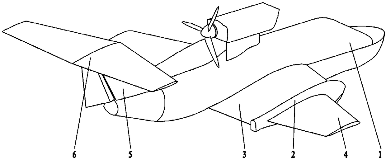 Connecting structure of all-composite winged ship