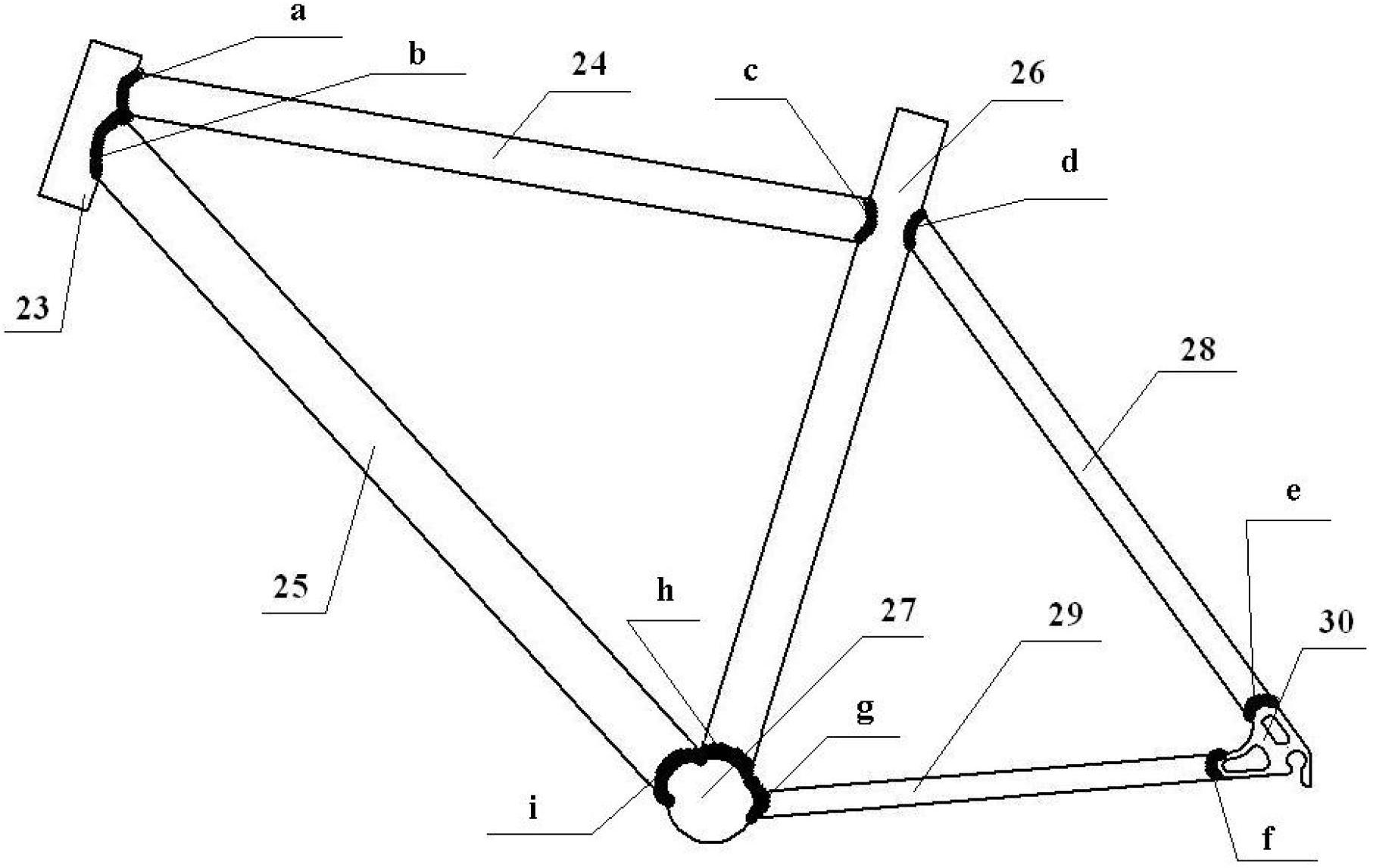 Titanium alloy bicycle frame welding tool and welding method