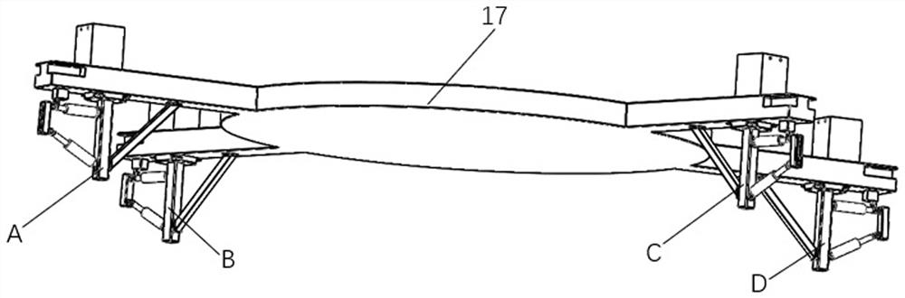 An anti-tilt stabilization device for a three-dimensional parking garage