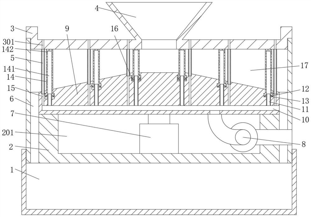 Coarse food grain crushing treatment device for diabetes mellitus