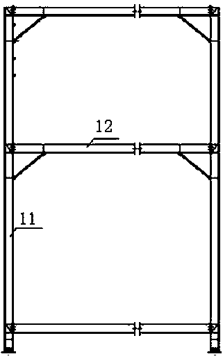 Multi-point floor type steel frame protection method for bridge structure adjacent to high tension line