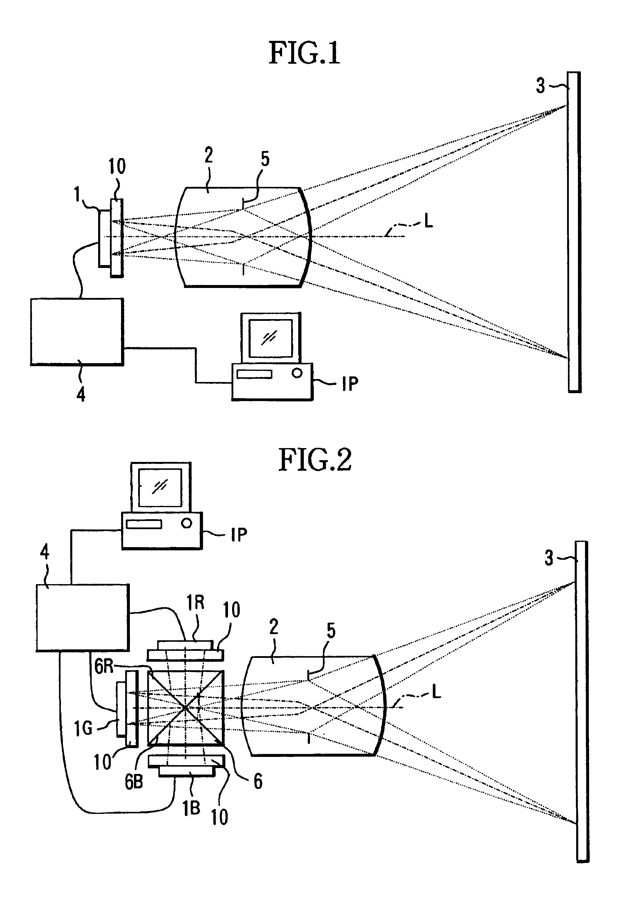 Projection type image display apparatus and image display system