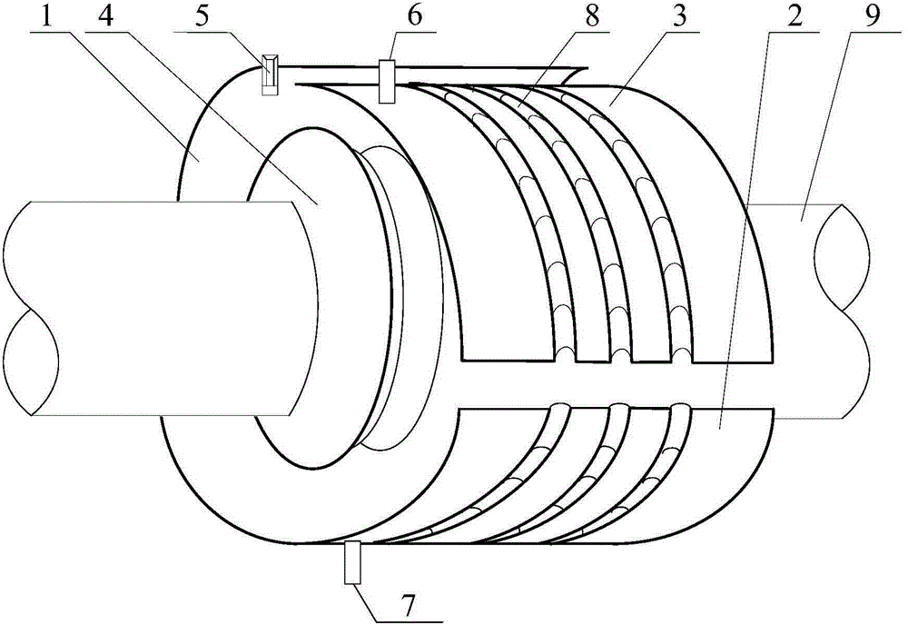 Drum type compensator for main pipe of coke oven gas and manufacturing method thereof