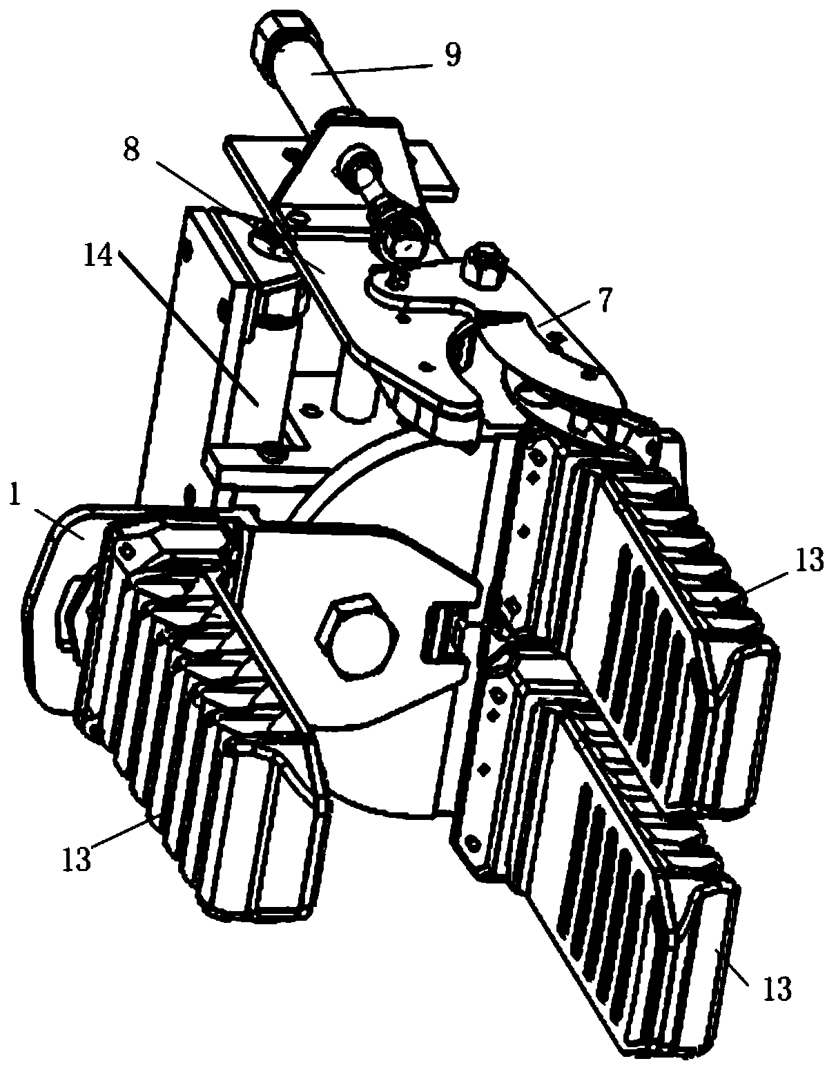 Fruit and vegetable picking actuator integrating flexible grabbing and clamping shearing and picking method thereof