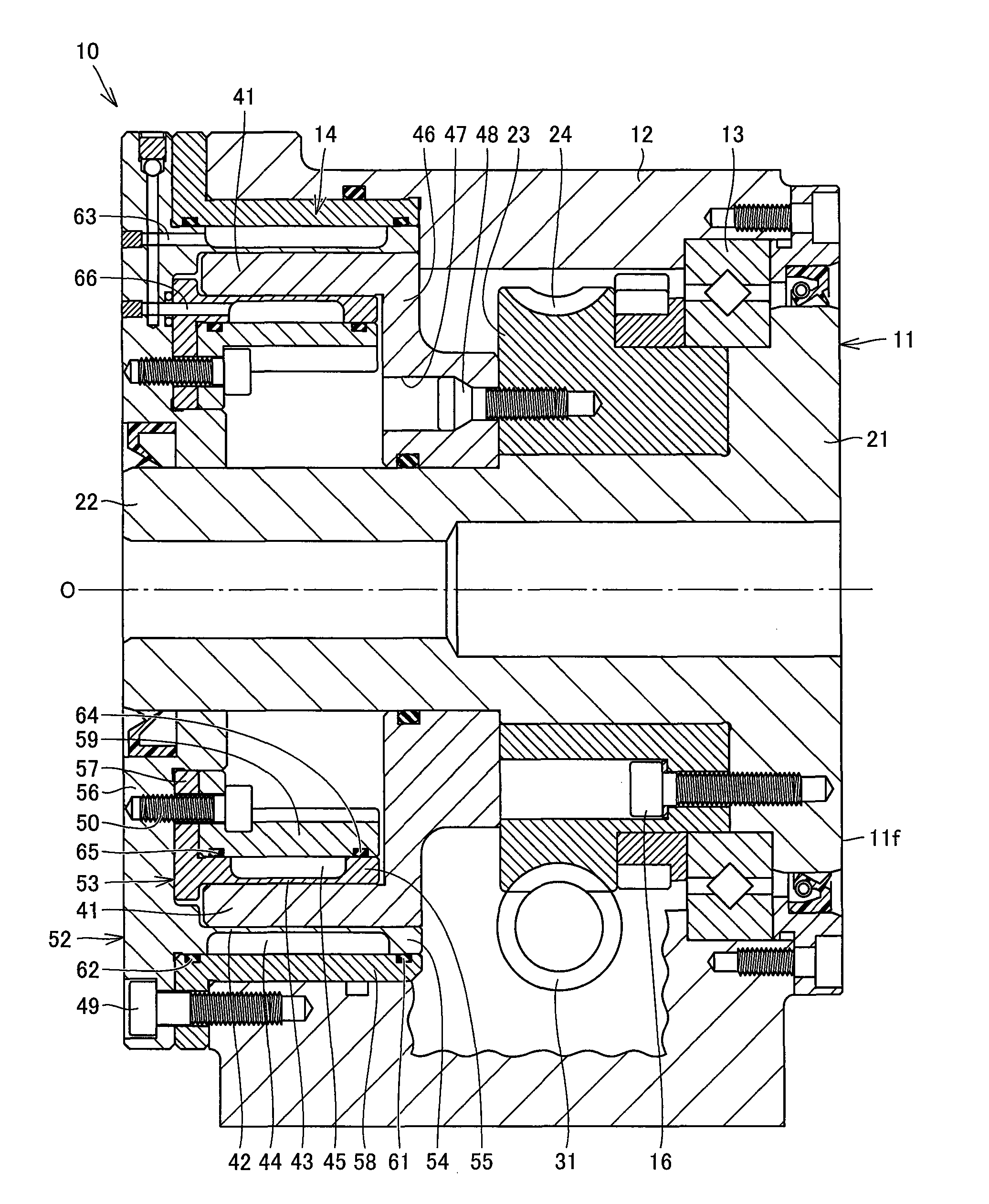 Brake structure of rotary table