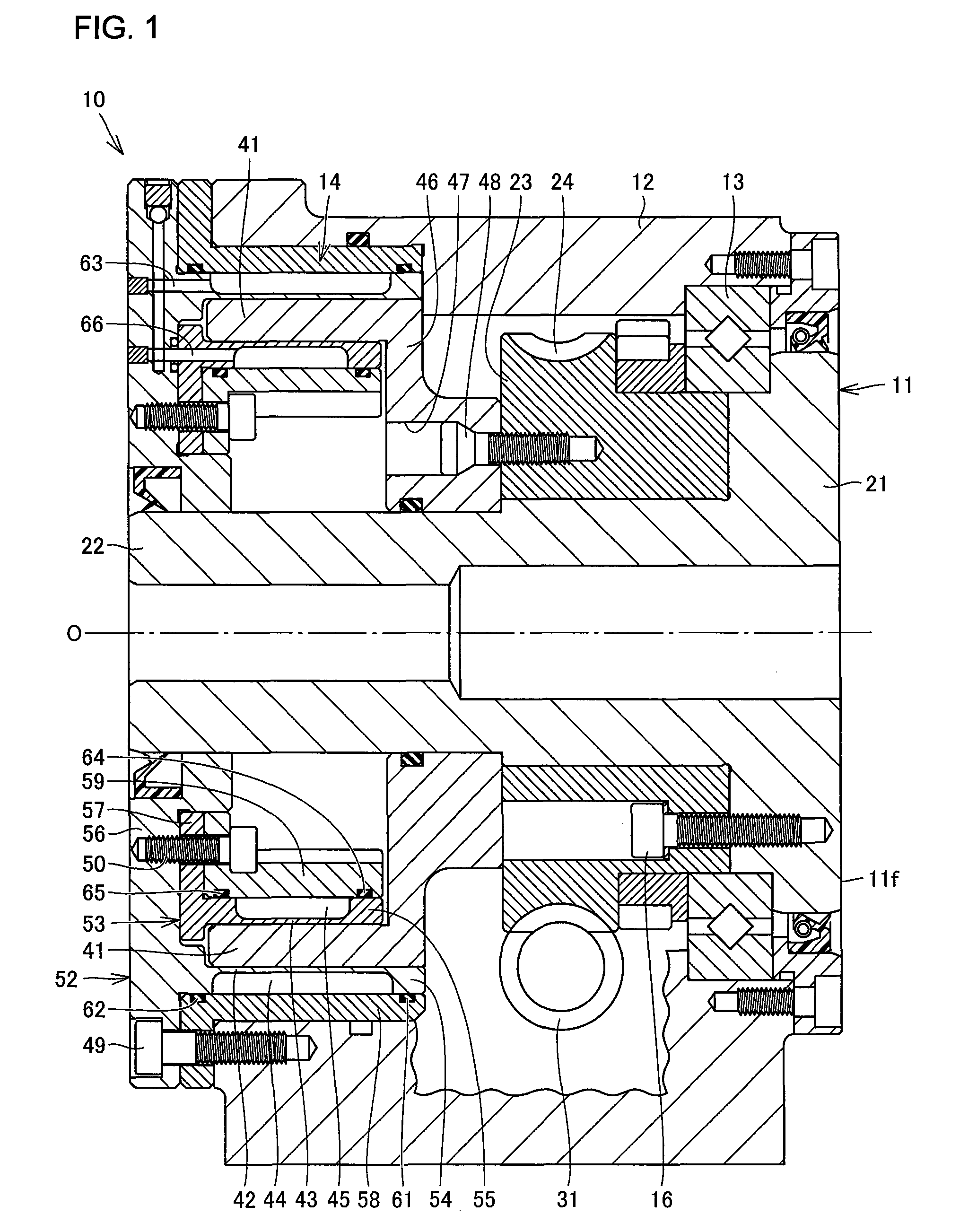 Brake structure of rotary table