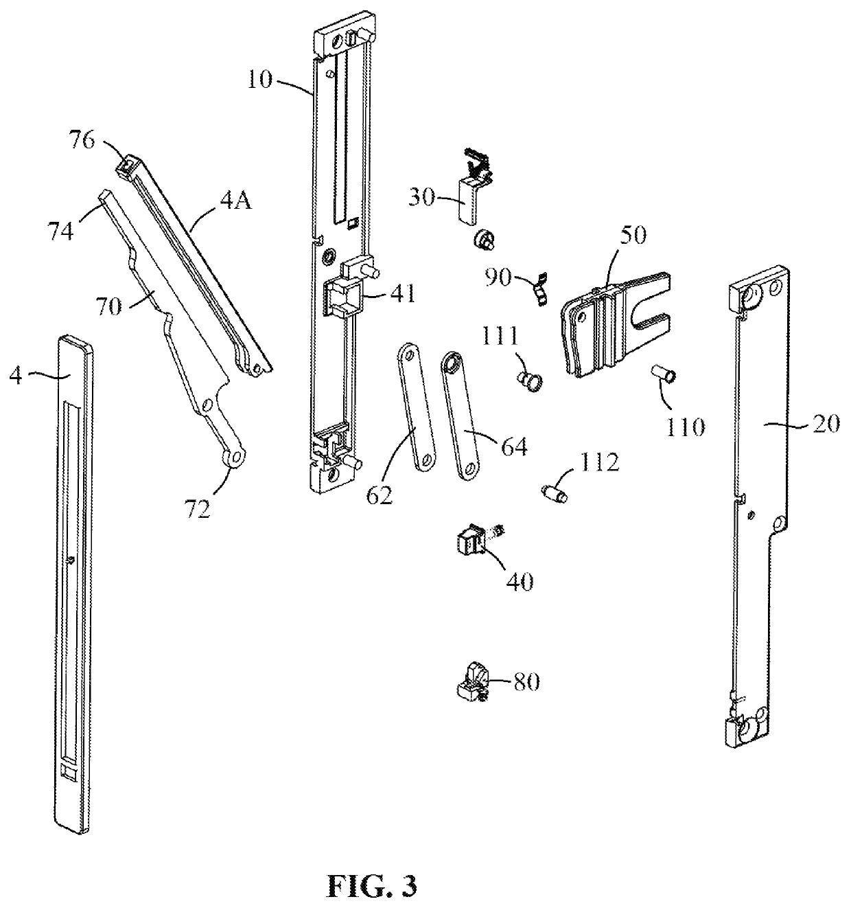 Straight action flush lock for casement window and method of operating the same