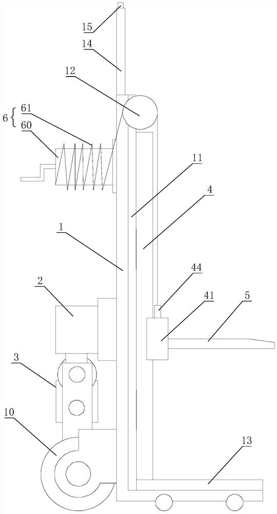 Auxiliary carrying device for power equipment