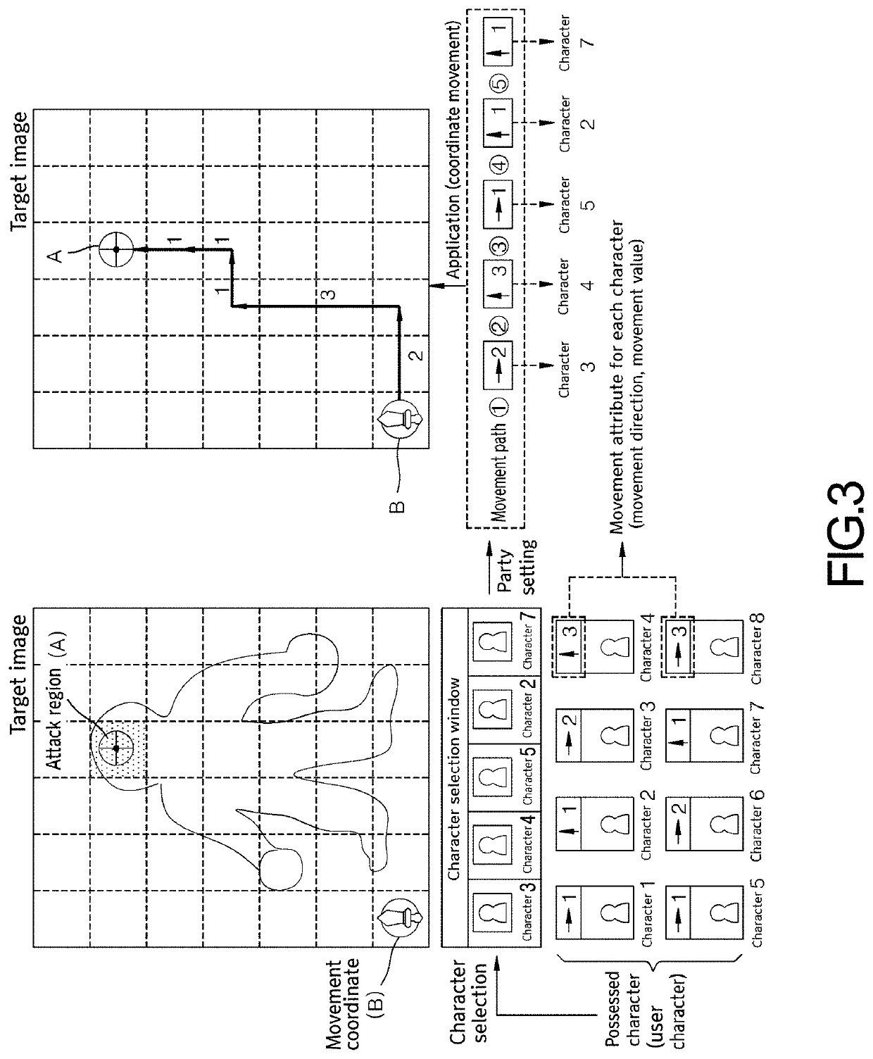 Gaming system and method for attack targeted at coordinates