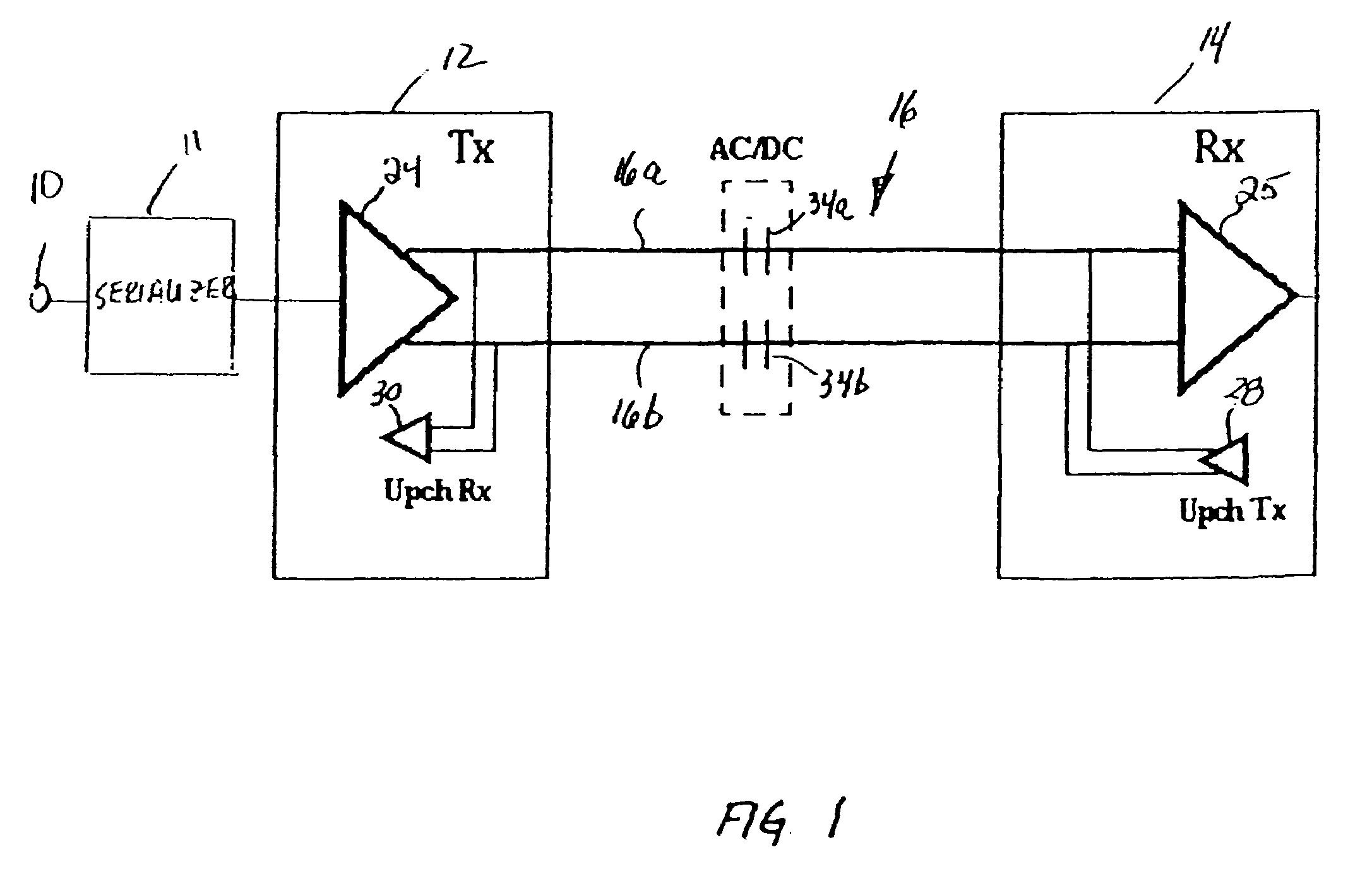 Data transceiver and method for equalizing the data eye of a differential input data signal