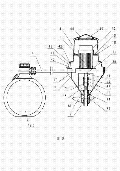 Speed reducing impeller-free aerator