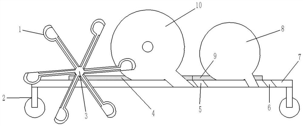 A device for burying a drip irrigation belt on a seeder