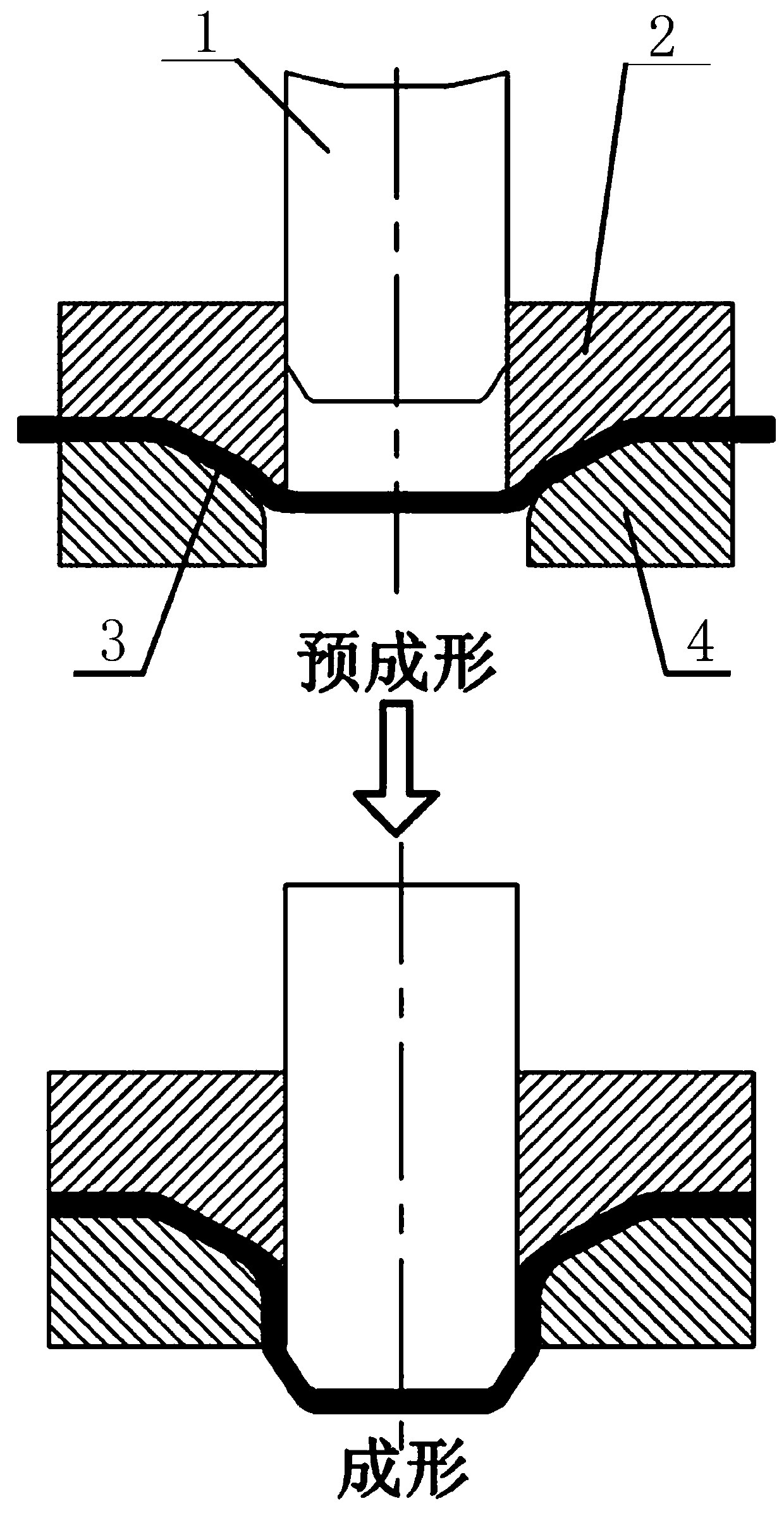 Hot stamping forming process for preparing vehicle driving belt wheel actuating cylinder