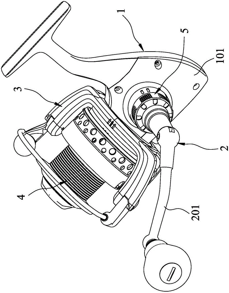 Variable-speed spinning wheel type fishing reel