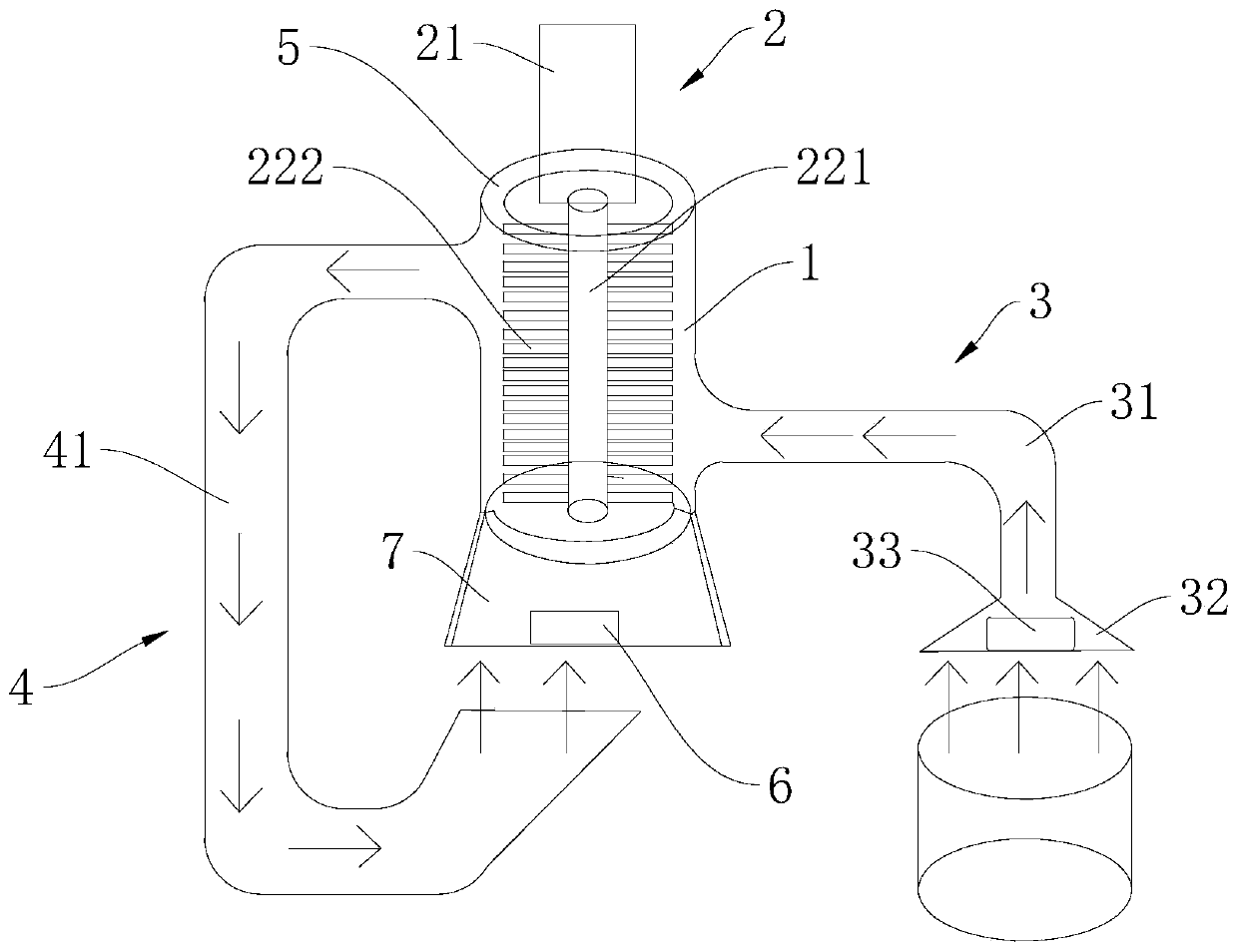 Lampblack treatment device and cooking machine with lampblack treatment device