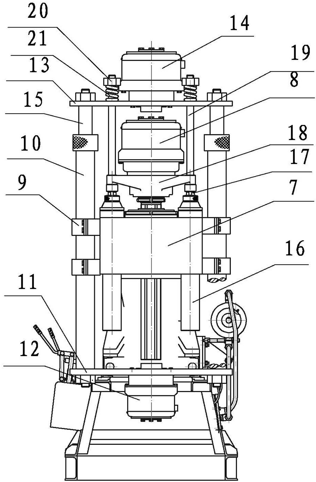 High-torque drilling machine with power-shifting gearbox