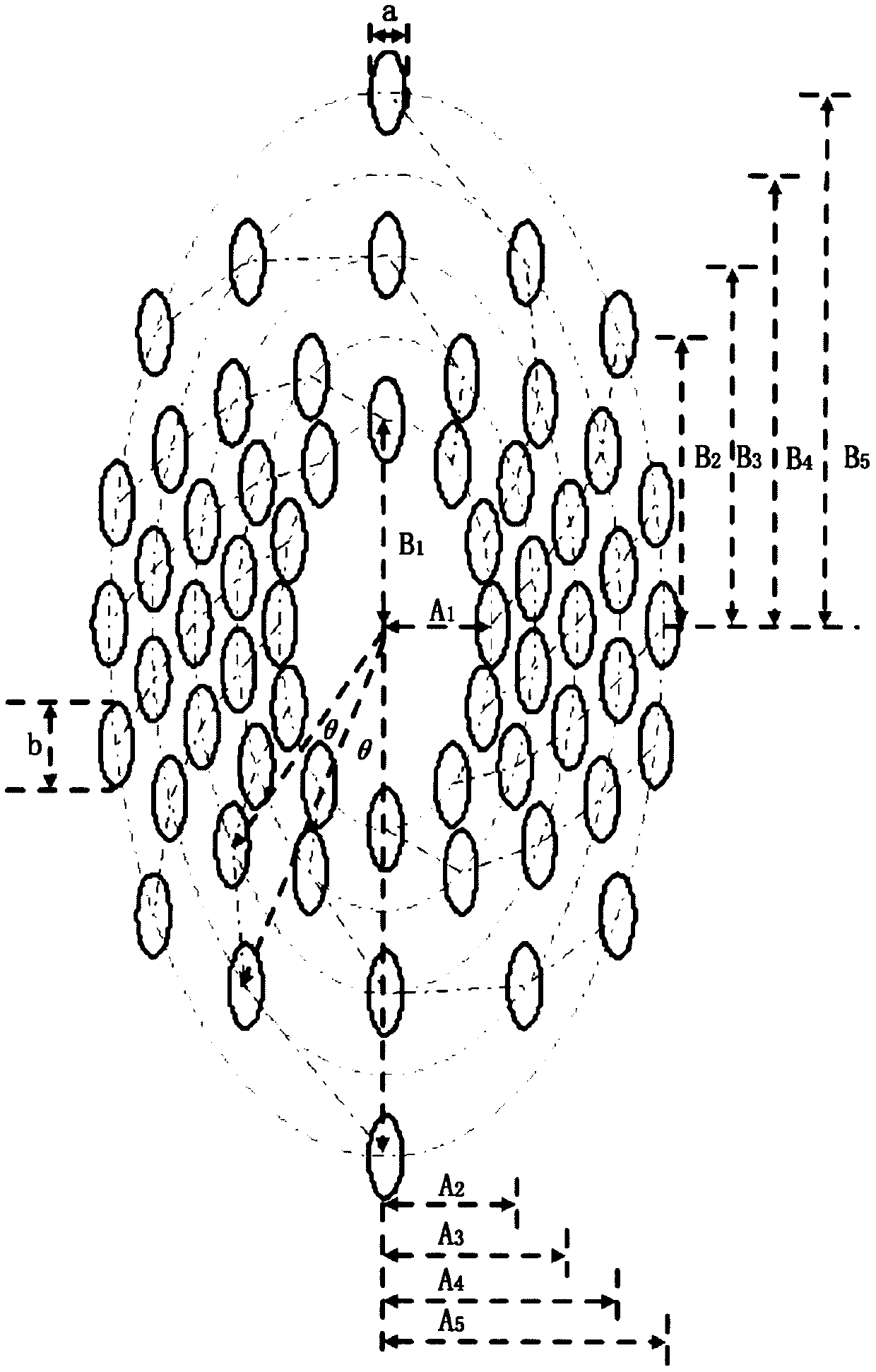 Photonic crystal fiber with elliptical spiral elliptical hole structure