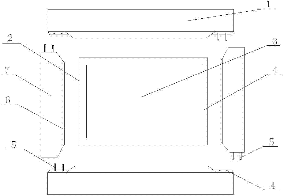 Indoor suspended ceiling gusset plate and cladding process thereof