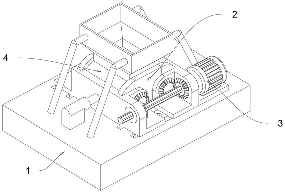 Single-motor double-roller hydraulic sand making machine for extruding and grinding materials