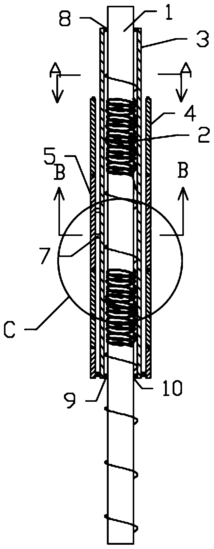 Wind-resistant and vibration-reduction bridge suspender for isolating vibration by using magnetic suspension technique