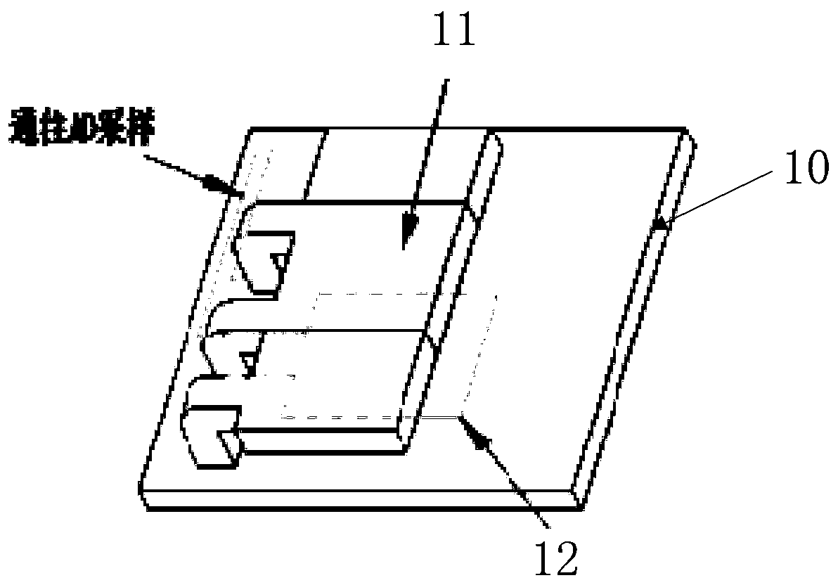 The lead structure of the manganese copper shunt, the PCB board and the wiring structure of the PCB board