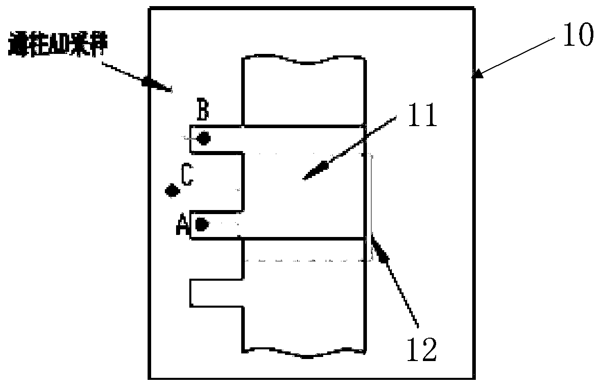 The lead structure of the manganese copper shunt, the PCB board and the wiring structure of the PCB board