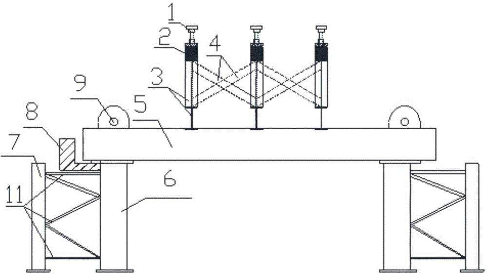 Adjustable tool for large-scale penetration piece in nuclear power station and adjusting method