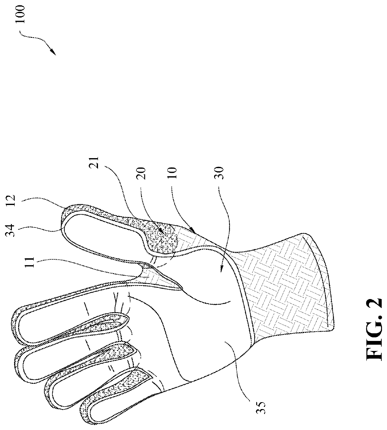 Athletic Glove Strengthened by Applying a Coating Layer