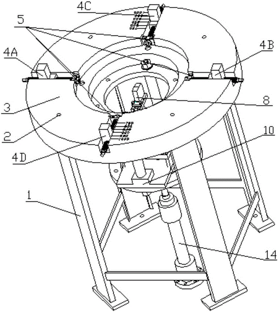 Train wheel hub inner hole diameter laser measurement system and measurement method thereof