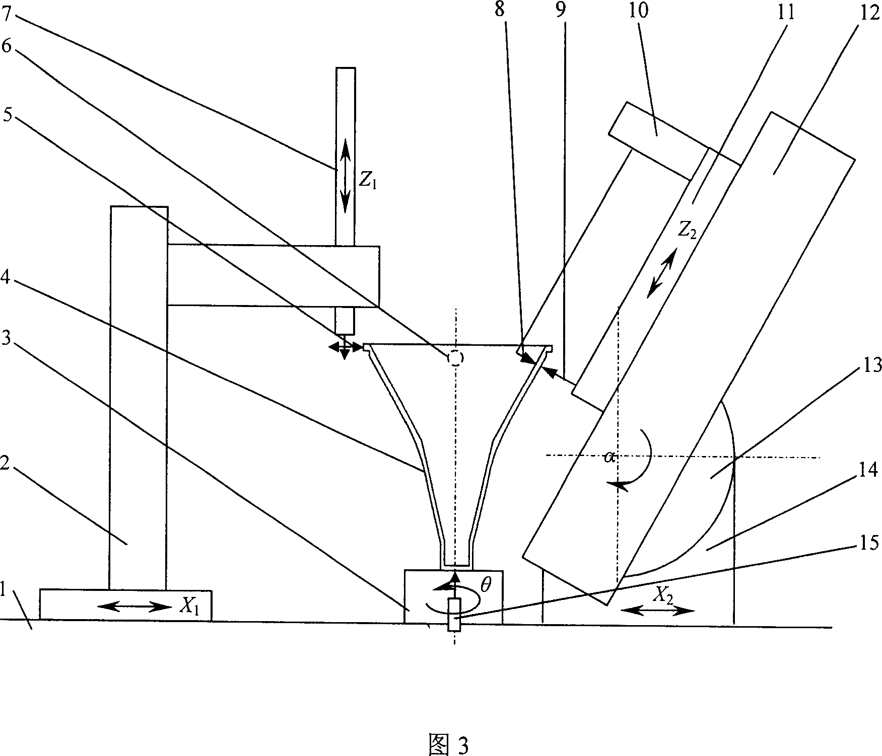 Automatic measuring system for wall thickness and size error of workpiece