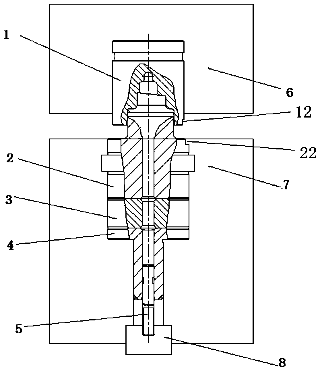 Heading composite die and manufacturing method of heading piece