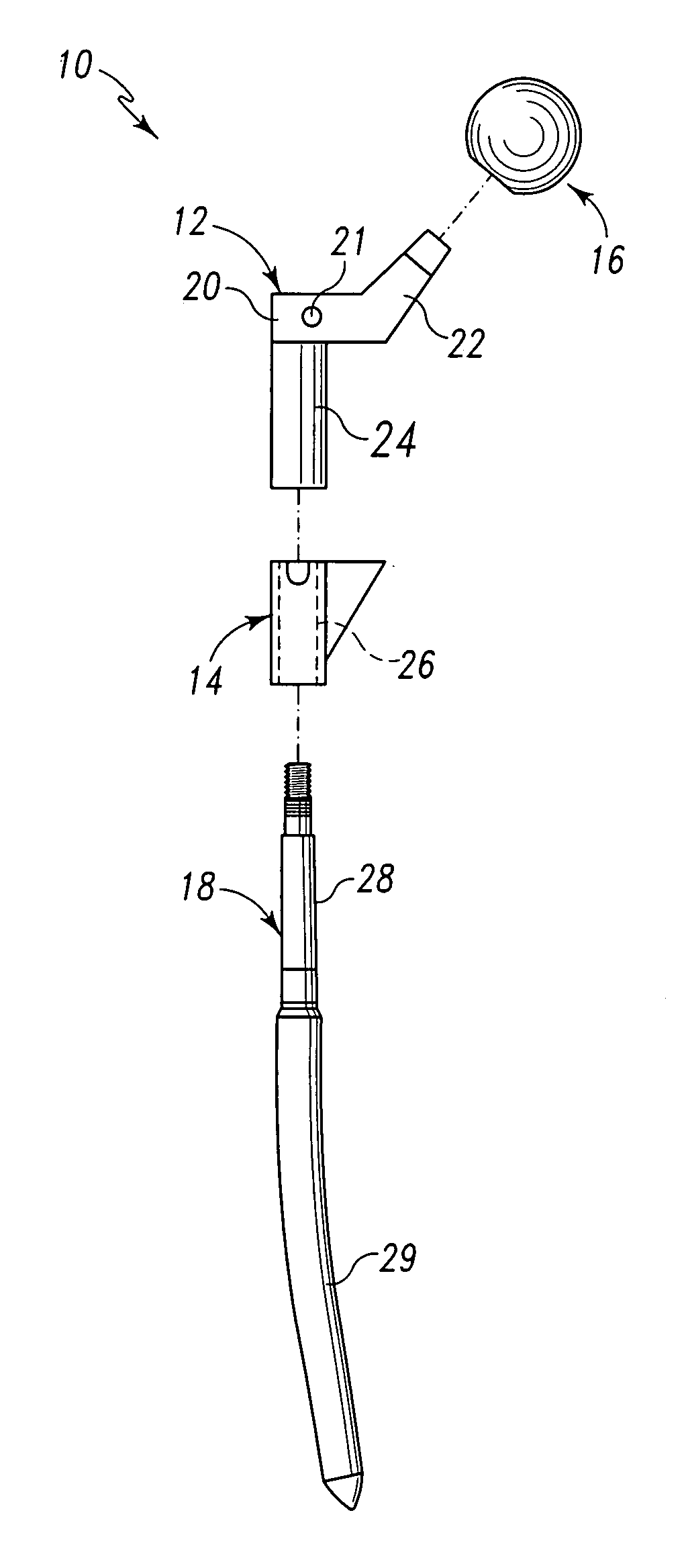 Trialing system and method for modular hip joint replacement system