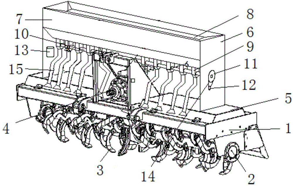 Rotary cultivator with function of removing soil heavy metal