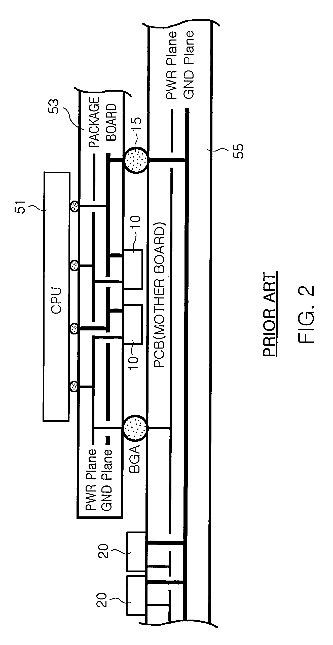 Multilayer chip capacitor, motherboard apparatus having the same, and power distribution network