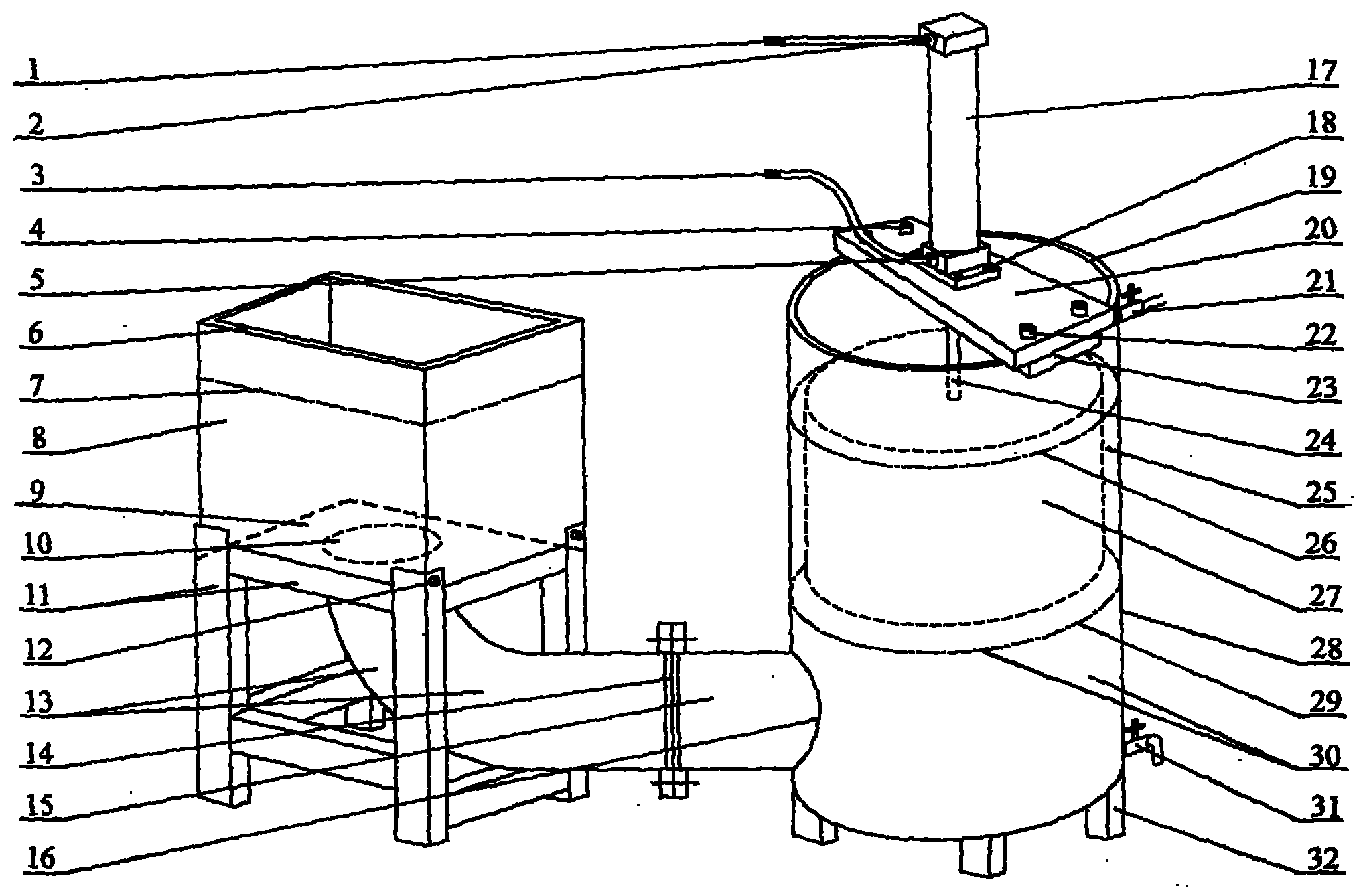 Configuration of liquid bath pumping and filling device