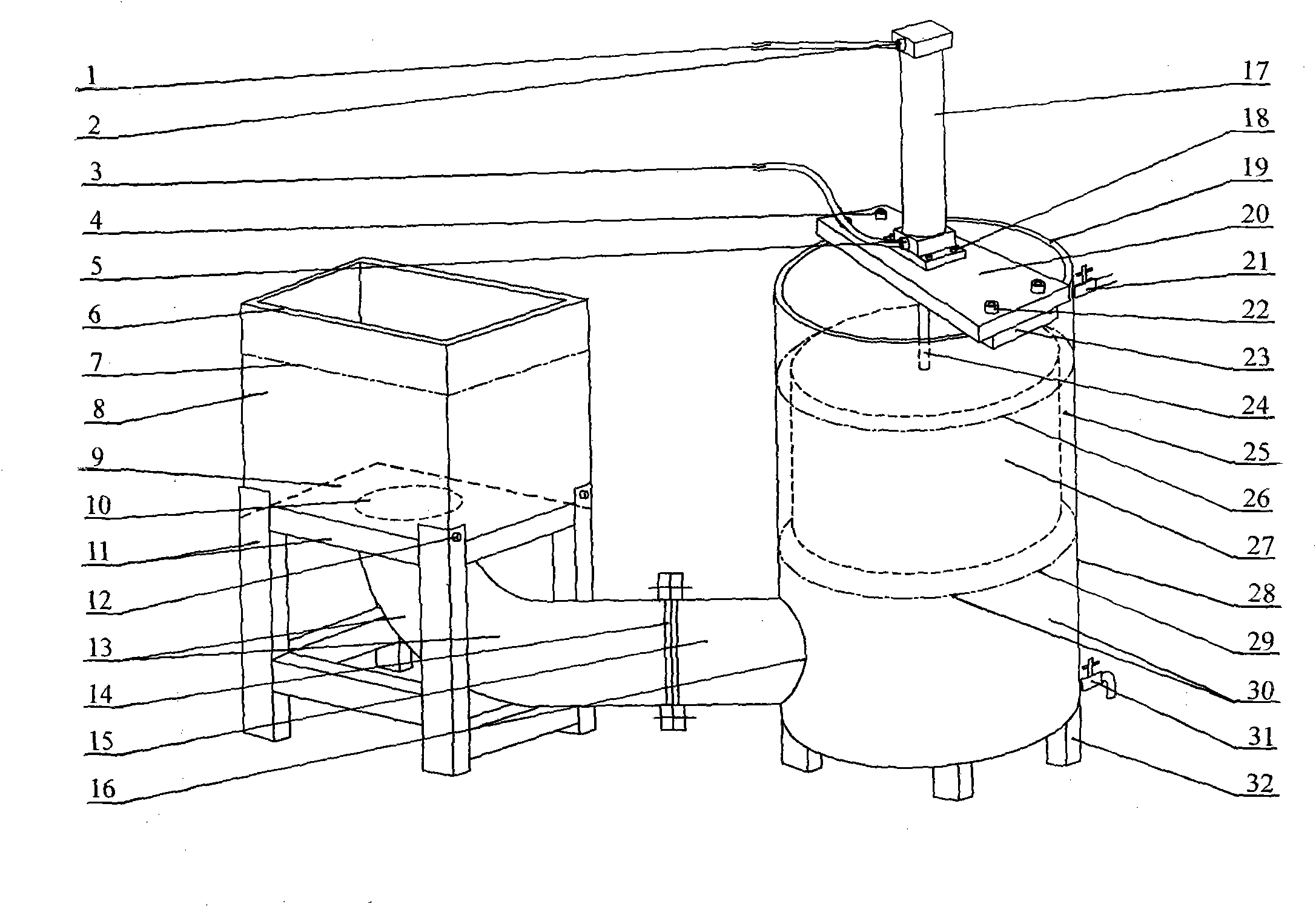 Configuration of liquid bath pumping and filling device