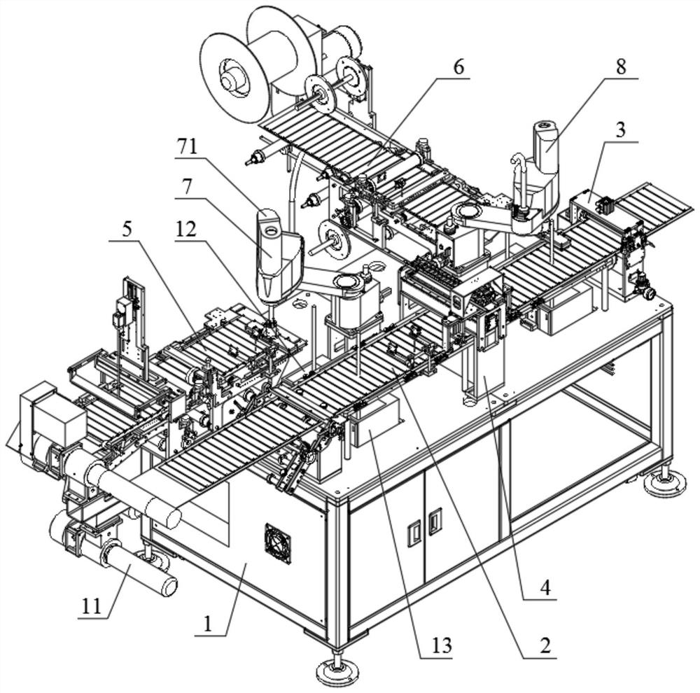 Double-sided rubberizing assembly machine for strip-shaped steel sheet